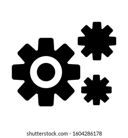 Setting Gear icon isolated sign symbol vector illustration - high quality black style vector icons
