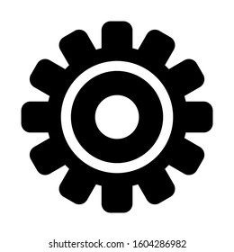 Setting Gear icon isolated sign symbol vector illustration - high quality black style vector icons
