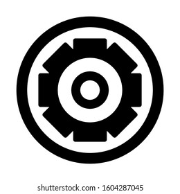 Setting Gear icon isolated sign symbol vector illustration - high quality black style vector icons
