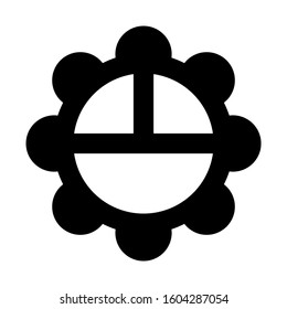Setting Gear icon isolated sign symbol vector illustration - high quality black style vector icons
