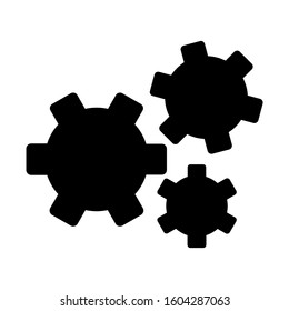 Setting Gear icon isolated sign symbol vector illustration - high quality black style vector icons
