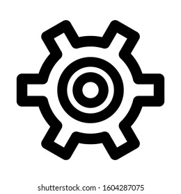 Setting Gear icon isolated sign symbol vector illustration - high quality black style vector icons
