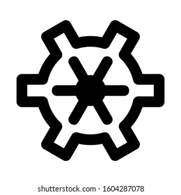Setting Gear icon isolated sign symbol vector illustration - high quality black style vector icons
