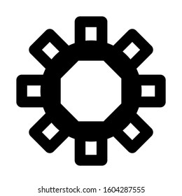 Setting Gear icon isolated sign symbol vector illustration - high quality black style vector icons
