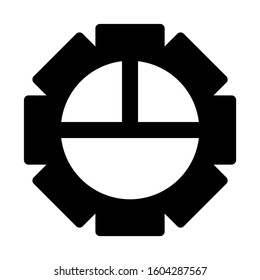 Setting Gear icon isolated sign symbol vector illustration - high quality black style vector icons
