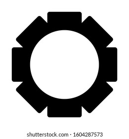 Setting Gear icon isolated sign symbol vector illustration - high quality black style vector icons
