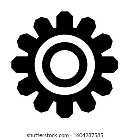 Setting Gear icon isolated sign symbol vector illustration - high quality black style vector icons
