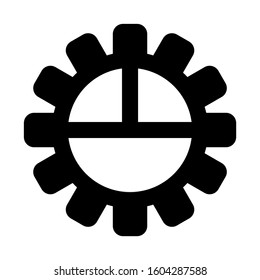 Setting Gear icon isolated sign symbol vector illustration - high quality black style vector icons
