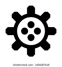 Setting Gear icon isolated sign symbol vector illustration - high quality black style vector icons
