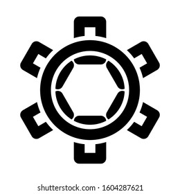 Setting Gear icon isolated sign symbol vector illustration - high quality black style vector icons

