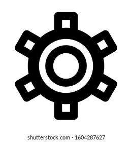 Setting Gear icon isolated sign symbol vector illustration - high quality black style vector icons
