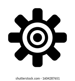 Setting Gear icon isolated sign symbol vector illustration - high quality black style vector icons
