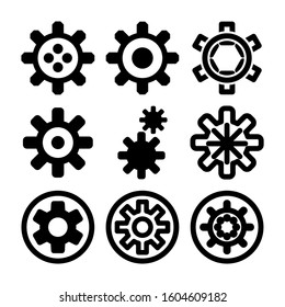 Setting Gear icon isolated sign symbol vector illustration - Collection of high quality black style vector icons
