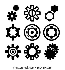 Setting Gear icon isolated sign symbol vector illustration - Collection of high quality black style vector icons
