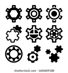 Setting Gear icon isolated sign symbol vector illustration - Collection of high quality black style vector icons
