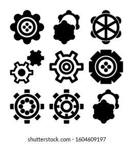 Setting Gear icon isolated sign symbol vector illustration - Collection of high quality black style vector icons
