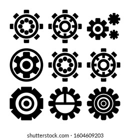 Setting Gear icon isolated sign symbol vector illustration - Collection of high quality black style vector icons
