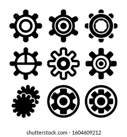Setting Gear icon isolated sign symbol vector illustration - Collection of high quality black style vector icons
