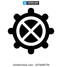 setting gear icon or logo isolated sign symbol vector illustration - high quality black style vector icons
