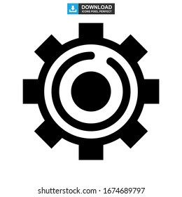 setting gear icon or logo isolated sign symbol vector illustration - high quality black style vector icons
