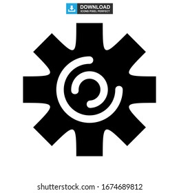 setting gear icon or logo isolated sign symbol vector illustration - high quality black style vector icons
