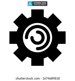ilustración vectorial del símbolo de señal aislado del icono del engranaje o logotipo: iconos vectoriales de estilo negro de alta calidad
