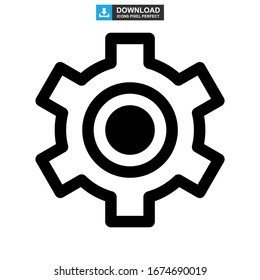 setting gear icon or logo isolated sign symbol vector illustration - high quality black style vector icons
