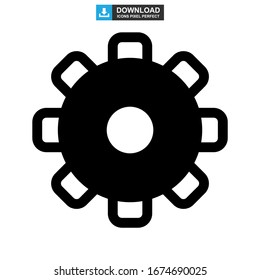 setting gear icon or logo isolated sign symbol vector illustration - high quality black style vector icons
