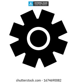 setting gear icon or logo isolated sign symbol vector illustration - high quality black style vector icons
