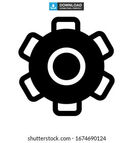 setting gear icon or logo isolated sign symbol vector illustration - high quality black style vector icons
