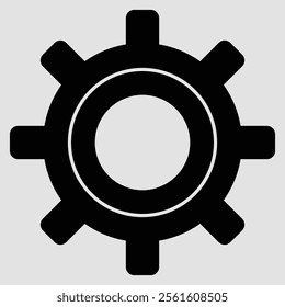 Setting gear icon. Machine cog icon or logo, sign, symbol. Flat style Isolated gear symbol. EPS vector illustration