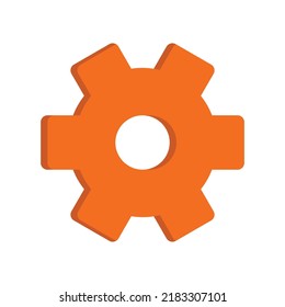 Setting gear icon in orange flat style