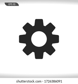 Ajuste del icono del engranaje. Signo de engranaje