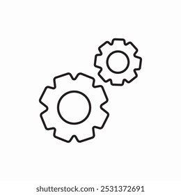 configuração ícone da engrenagem sinal vetor