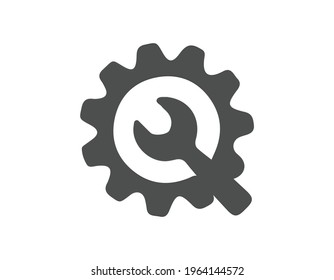 Setting gear icon, Gear symbol vector sign isolated on white background. Cogwheel group outline vector icon.