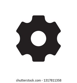 Setting, gear icon in trendy flat style design. Vector graphic illustration. Editable vector stroke. EPS 10.