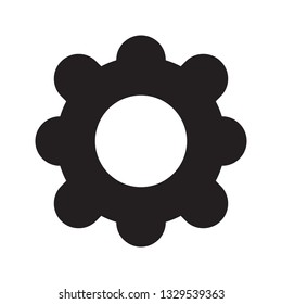Setting, gear icon in trendy flat style design. Vector graphic illustration. Setting icon for website design and user interface. Vector file. EPS 10.