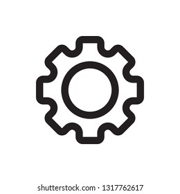 Setting, gear icon in trendy outline style design. Vector graphic illustration. Editable vector stroke. EPS 10.