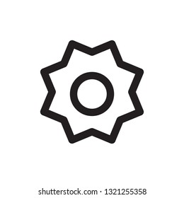 Setting, gear icon in trendy outline style design. Vector graphic illustration. Editable vector stroke. EPS 10.