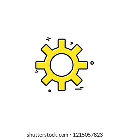 setting gear icon vector design