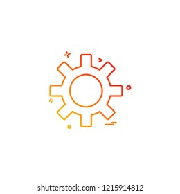setting gear icon vector design