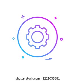 setting gear icon vector design