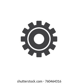 Setting gear icon vector, filled flat sign, solid pictogram isolated on white. Cogwheel symbol, logo illustration.