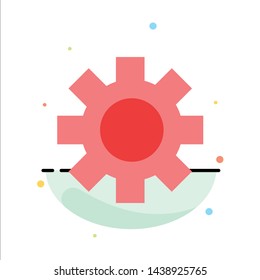 Setting, Gear, Logistic, Global Abstract Flat Color Icon Template