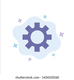 Setting, Gear, Logistic, Global Blue Icon on Abstract Cloud Background
