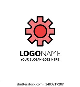 Setting, Gear, Logistic, Global Business Logo Template. Flat Color
