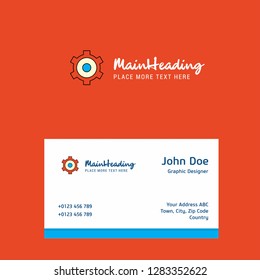 Setting gear  logo Design with business card template. Elegant corporate identity. - Vector