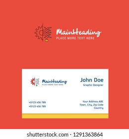 Setting gear logo Design with business card template. Elegant corporate identity. - Vector