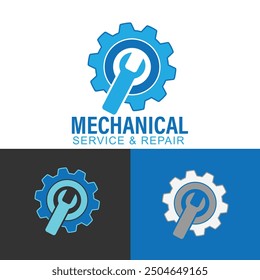 Plantilla de diseño de icono de logotipo de engranaje