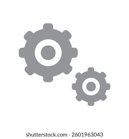 setting gear logo icon illustration flat